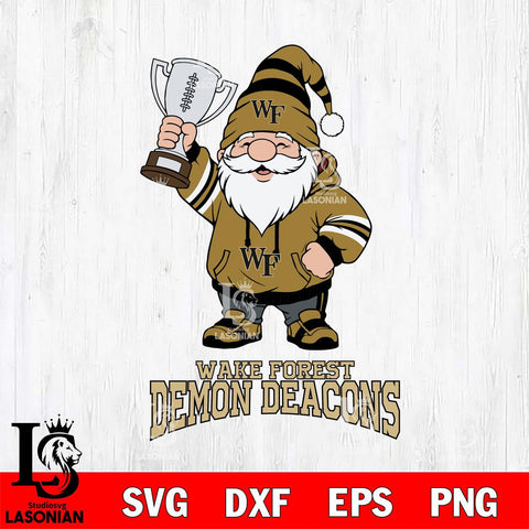 Wake Forest Demon Deacons Gnome Champion File Cut, NCAA SVG, Digital Download , Criucut , Silhouette