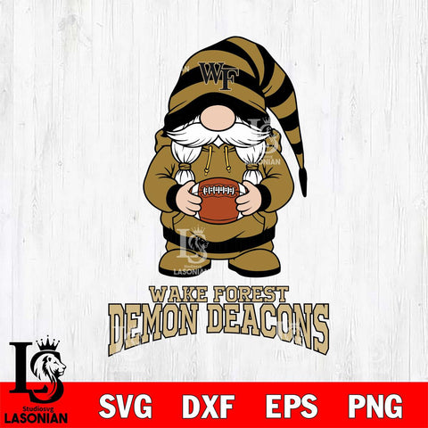 Wake Forest Demon Deacons Gnome Sport File Cut, NCAA SVG, Digital Download , Criucut , Silhouette