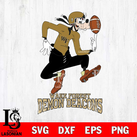 Wake Forest Demon Deacons Goofy Circus Football SVG DXF EPS PNG FILE,NCAA svg ,Football Digital Download,Instant Download, Silhouette
