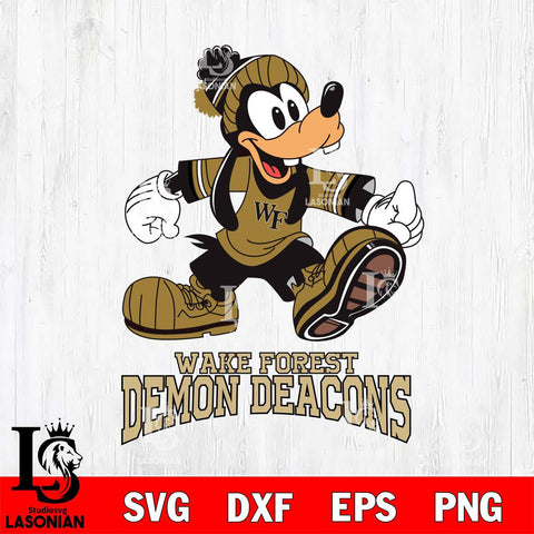 Wake Forest Demon Deacons Goofy Cool Sport SVG DXF EPS PNG FILE,NCAA svg ,Football Digital Download,Instant Download, Silhouette