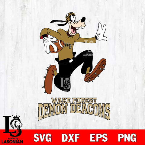 Wake Forest Demon Deacons Goofy rugby Sport SVG DXF EPS PNG FILE,NCAA svg ,Football Digital Download,Instant Download, Silhouette