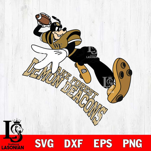 Wake Forest Demon Deacons Goofy rugby player SVG DXF EPS PNG FILE,NCAA svg ,Football Digital Download,Instant Download, Silhouette