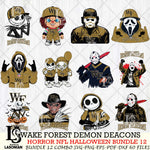 Wake Forest Demon Deacons Halloween Bundle 12 SVG Svg Eps Dxf Png File, NCAA bundle svg, Digital Download, Instant Download
