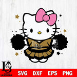 Wake Forest Demon Deacons Hello Kitty Cheerleader 10 Svg Eps Dxf Png File, Digital Download, Instant Download