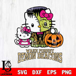 Wake Forest Demon Deacons Hello Kitty Horror 10 Svg Eps Dxf Png File, Digital Download