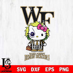Wake Forest Demon Deacons Hello Kitty Horror 8 Svg Eps Dxf Png File, Digital Download