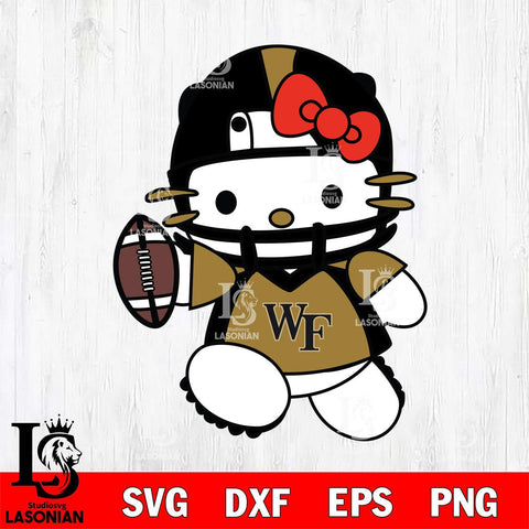 Wake Forest Demon Deacons Hello Kitty sport 11 Svg Eps Dxf Png File, NCAA svg, Digital Download, Instant Download