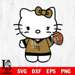 Wake Forest Demon Deacons Hello Kitty sport 7 Svg Eps Dxf Png File, NCAA svg, Digital Download, Instant Download