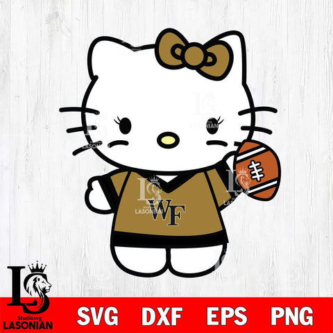 Wake Forest Demon Deacons Hello Kitty sport 7 Svg Eps Dxf Png File, NCAA svg, Digital Download, Instant Download