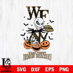 Wake Forest Demon Deacons Jack Skellington 2 halloween Svg Eps Dxf Png File, NCAA svg, Digital Download, Instant Download