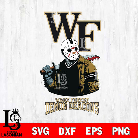 Wake Forest Demon Deacons Jason Voorhees 10 Svg Eps Dxf Png File, Digital Download