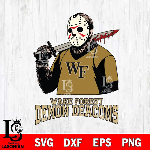 Wake Forest Demon Deacons Jason Voorhees 11 Svg Eps Dxf Png File, Digital Download