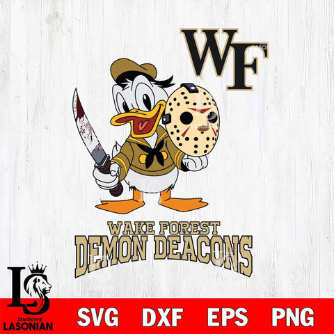 Wake Forest Demon Deacons Jason Voorhees 12 Svg Eps Dxf Png File, Digital Download