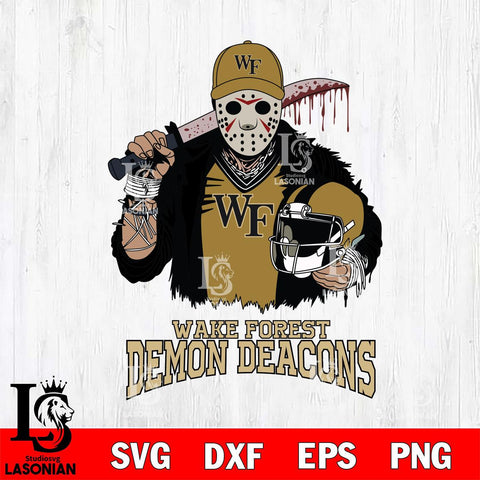 Wake Forest Demon Deacons Jason Voorhees 2 Svg Eps Dxf Png File, Digital Download