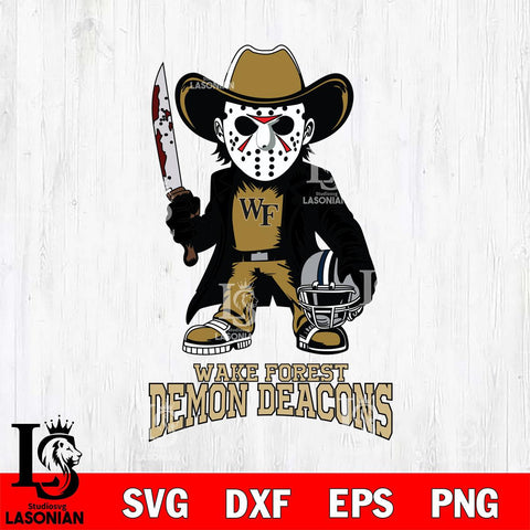 Wake Forest Demon Deacons Jason Voorhees 3 Svg Eps Dxf Png File, Digital Download