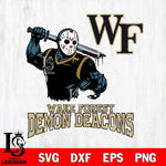 Wake Forest Demon Deacons Jason Voorhees 5 Svg Eps Dxf Png File, Digital Download
