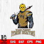 Wake Forest Demon Deacons Jason Voorhees 7 Svg Eps Dxf Png File, Digital Download