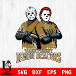 Wake Forest Demon Deacons Jason Voorhees 8 Svg Eps Dxf Png File, Digital Download