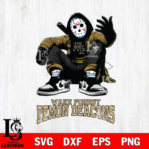 Wake Forest Demon Deacons Jason Voorhees Halloween SVG Svg Eps Dxf Png File, Digital Download, Instant Download