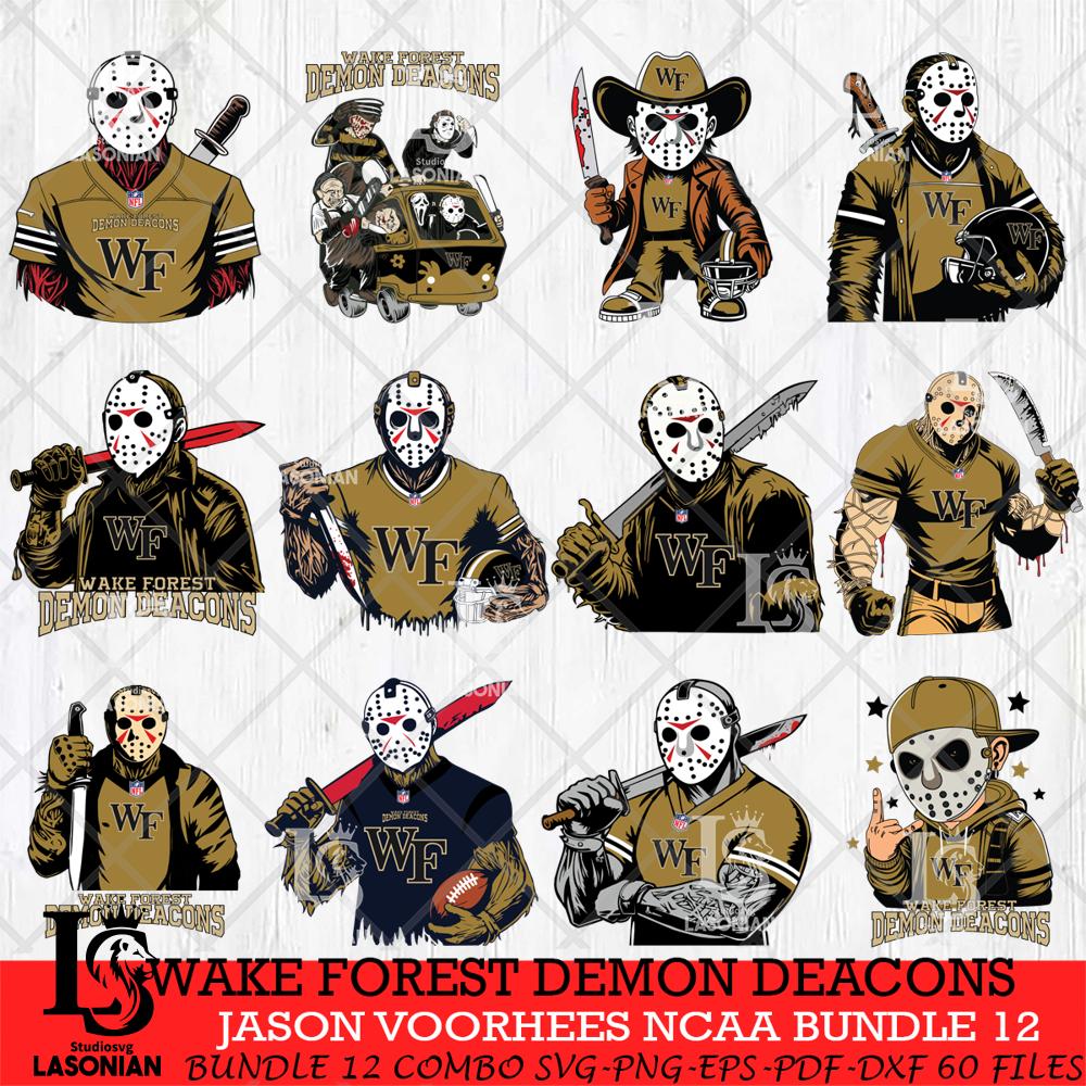 Wake Forest Demon Deacons Jason Voorhees Horror Bundle 12 SVG – lasoniansvg