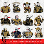 Wake Forest Demon Deacons Jason Voorhees Horror Bundle 12 SVG Eps Dxf Png File, bundle NCAA svg, Digital Download, Instant Download