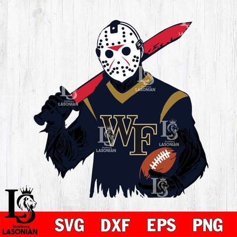 Wake Forest Demon Deacons Jason Voorhees Horror Halloween 2 Svg Eps Dxf Png File, NCAA svg, Digital Download, Instant Download