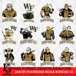 Wake Forest Demon Deacons Jason Voorhees NCAA Bundle 12 SVG Svg Eps Dxf Png File, Digital Download