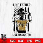 Wake Forest Demon Deacons Like Father Like Daughter Svg Eps Dxf Png File, Digital Download, Instant Download