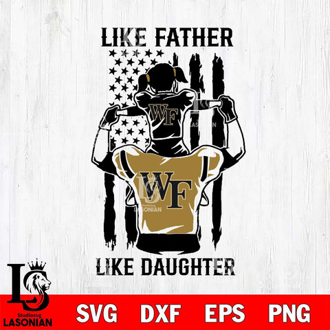 Wake Forest Demon Deacons Like Father Like Daughter Svg Eps Dxf Png File, Digital Download, Instant Download