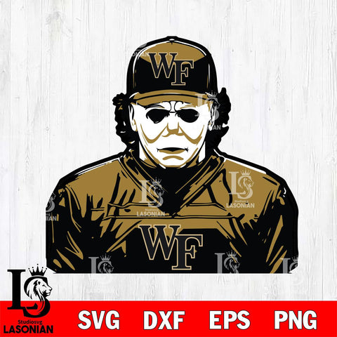 Wake Forest Demon Deacons Michael Myers Horror Halloween Svg Eps Dxf Png File, NCAA svg, Digital Download, Instant Download