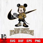 Wake Forest Demon Deacons Mikey Mouse Disney NIKE, Svg Eps Dxf Png File, Digital Download