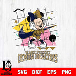 Wake Forest Demon Deacons Minnie Mouse Dancing SVG DXF EPS PNG FILE, NCAA File Cut,Digital Download,Instant Download