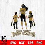 Wake Forest Demon Deacons Mother and son Rugby SVG DXF EPS PNG FILE,NCAA SVG, Father day Digital Download,Instant Download, Silhouette