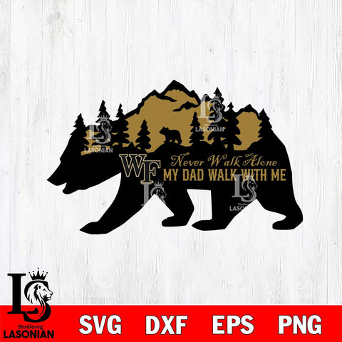 Wake Forest Demon Deacons My Dad Walk With Me Svg Eps Dxf Png File, Digital Download, Instant Download