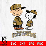 Wake Forest Demon Deacons Peanuts Snoopy Football SVG DXF EPS PNG FILE,Snoopy File Cut, NCAA Digital Download,Instant Download,Christmas Silhouette