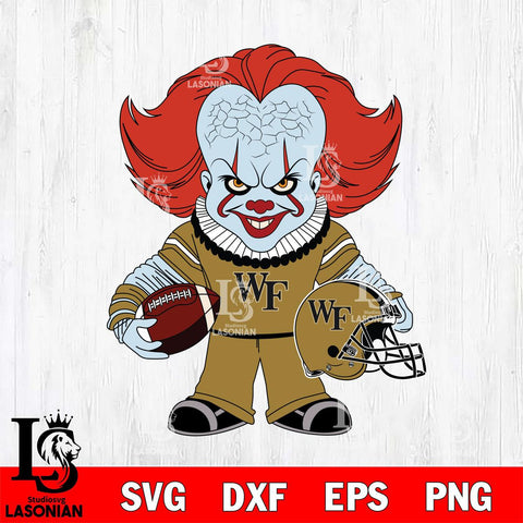 Wake Forest Demon Deacons Pennywise Horror Sport Svg Eps Dxf Png File, Digital Download