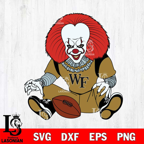 Wake Forest Demon Deacons Pennywise Horror Sport 6 Svg Eps Dxf Png File, Digital Download