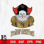 Wake Forest Demon Deacons Pennywise Horror Sport 7 Svg Eps Dxf Png File, Digital Download