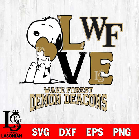 Wake Forest Demon Deacons Snoopy Sport 10 Svg Eps Dxf Png File, Digital Download