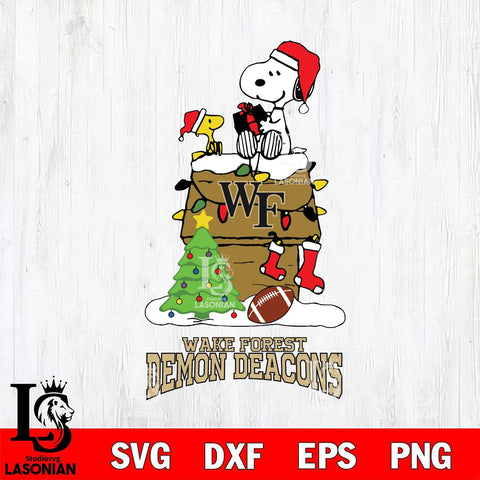 Wake Forest Demon Deacons Snoopy Sport 11 Svg Eps Dxf Png File, Digital Download