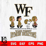 Wake Forest Demon Deacons Snoopy Sport 12 Svg Eps Dxf Png File, Digital Download
