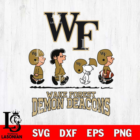 Wake Forest Demon Deacons Snoopy Sport 12 Svg Eps Dxf Png File, Digital Download