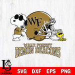 Wake Forest Demon Deacons Snoopy Sport 2 Svg Eps Dxf Png File, Digital Download