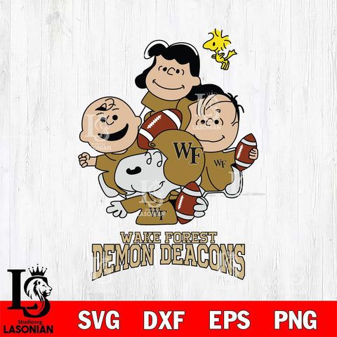 Wake Forest Demon Deacons Snoopy Sport 4 Svg Eps Dxf Png File, Digital Download