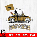 Wake Forest Demon Deacons Snoopy Sport 5 Svg Eps Dxf Png File, Digital Download