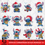 Wake Forest Demon Deacons Stitch Christmas NCAA Bundle 12 Svg Eps Dxf Png File, Digital Download, Instant Download