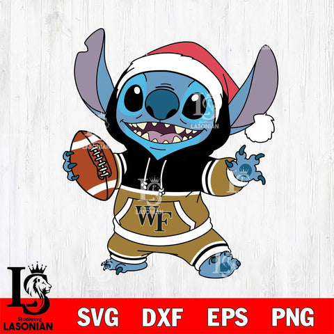 Wake Forest Demon Deacons Stitch Football Christmas File Cut, NCAA SVG DXF EPS PNG FILE, Digital Download , Criucut , Silhouette