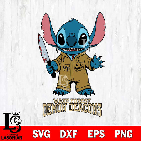 Wake Forest Demon Deacons Stitch Horror 2 Svg Eps Dxf Png File, NCAA svg, Digital Download, Instant Download