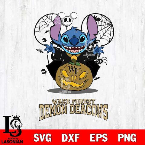Wake Forest Demon Deacons Stitch Horror Halloween Svg Eps Dxf Png File, Digital Download, Instant Download