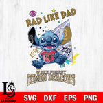 Wake Forest Demon Deacons Stitch Love Rad Like Dad SVG DXF EPS PNG FILE, NCAA File Cut,Digital Download,Instant Download